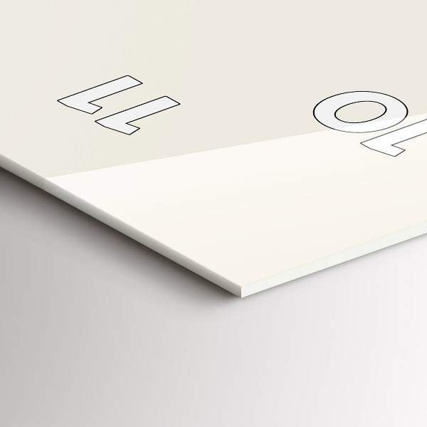 Ceas vertical de perete din sticlă Fazele lunii