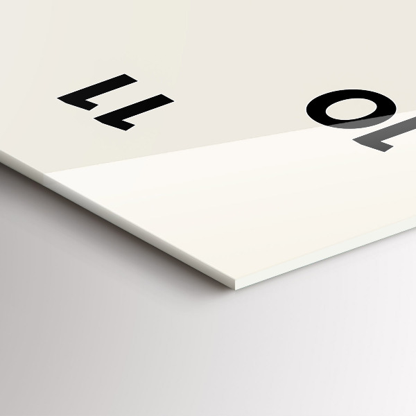 Ceas vertical de perete din sticlă Fazele lunii