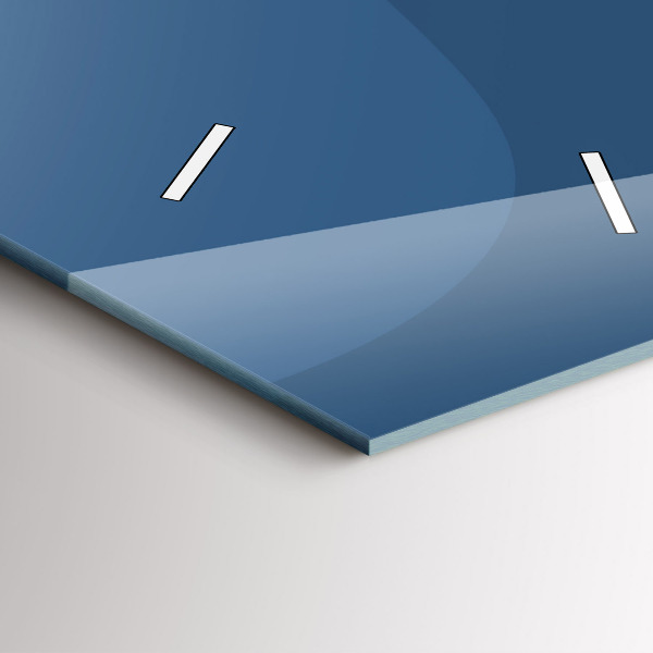 Ceas vertical de perete din sticlă Valuri albastre