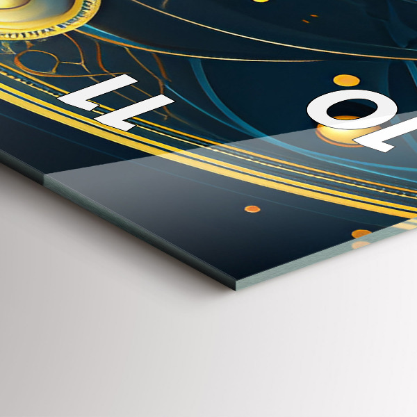 Ceas vertical de perete din sticlă Ceas horoscop