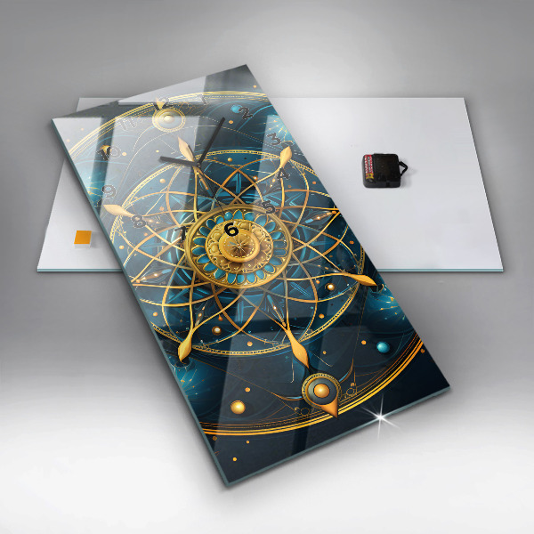 Ceas vertical de perete din sticlă Ceas horoscop