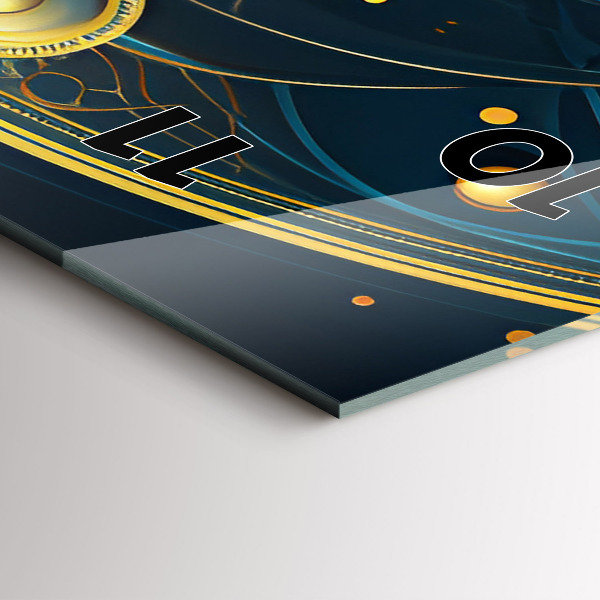 Ceas vertical de perete din sticlă Ceas horoscop