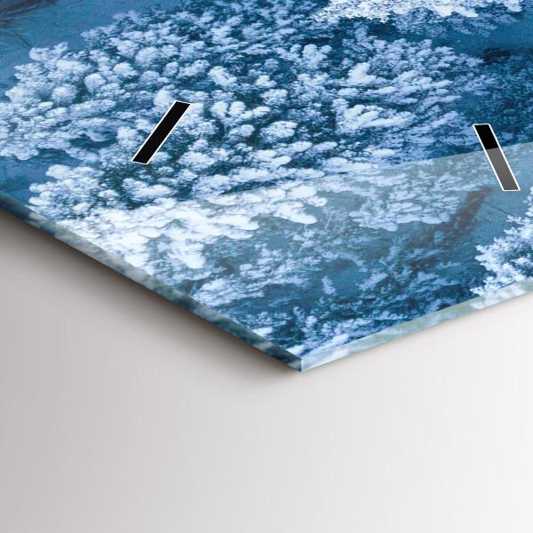 Ceas vertical de perete din sticlă Pădure dintr-o dronă