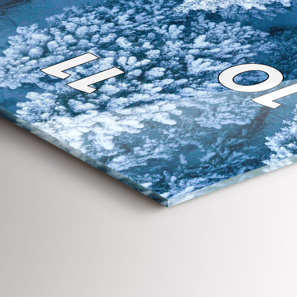 Ceas vertical de perete din sticlă Pădure dintr-o dronă