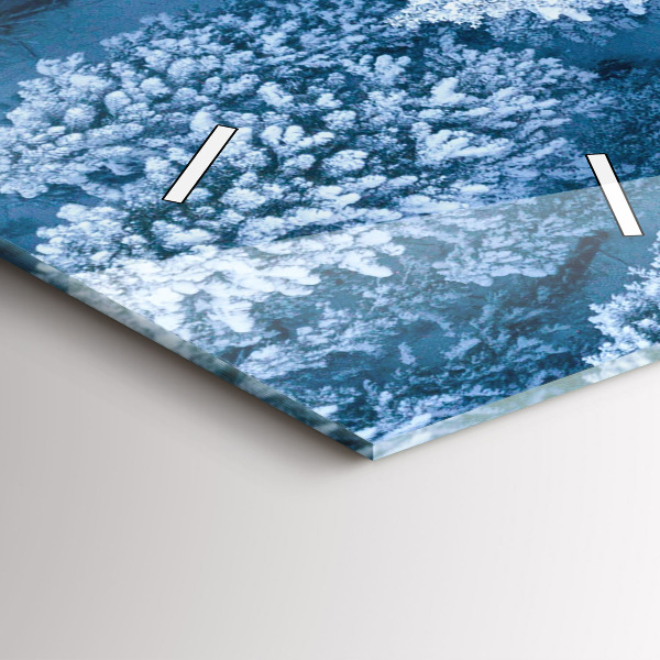 Ceas vertical de perete din sticlă Pădure dintr-o dronă