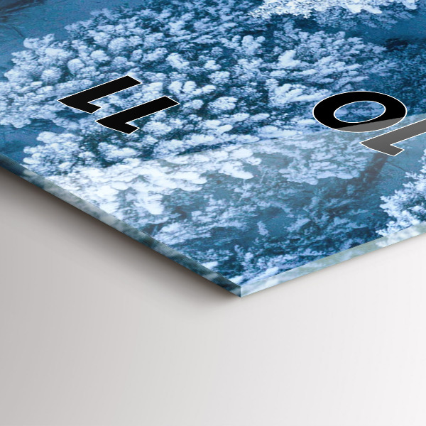 Ceas vertical de perete din sticlă Pădure dintr-o dronă