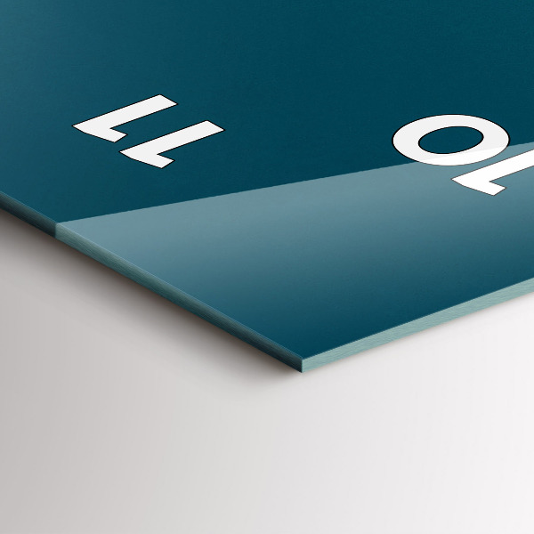 Ceas vertical de perete din sticlă Apus de soare la munte