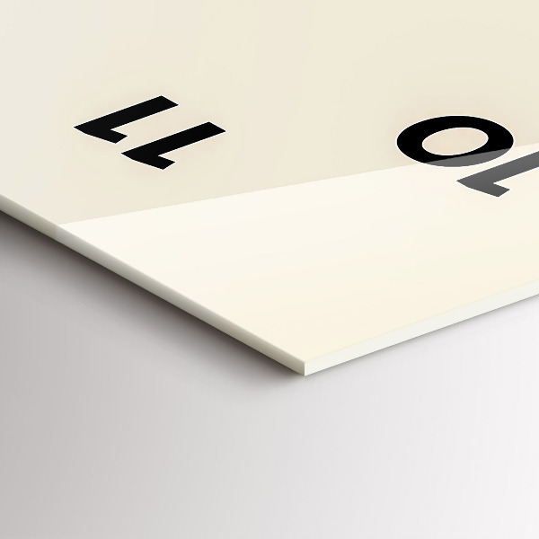 Ceas vertical de perete din sticlă Cerb abstract