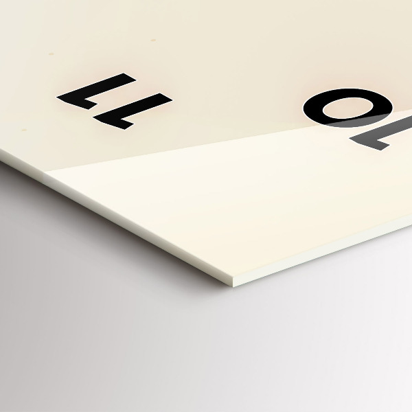 Ceas vertical de perete din sticlă Bărbat cu barbă