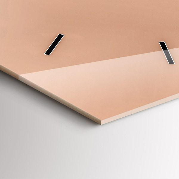 Ceas vertical de perete din sticlă Ilustrație cu flamingo