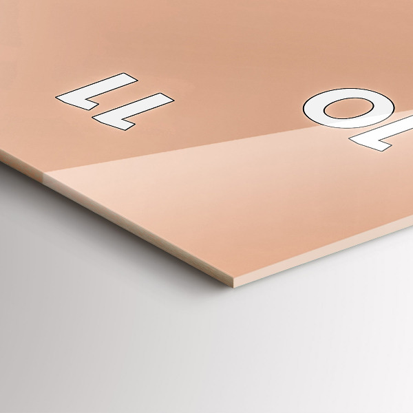 Ceas vertical de perete din sticlă Ilustrație cu flamingo