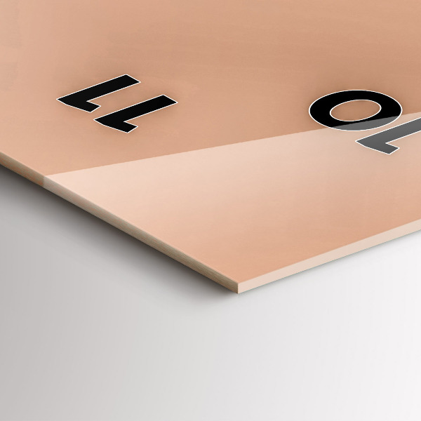 Ceas vertical de perete din sticlă Ilustrație cu flamingo