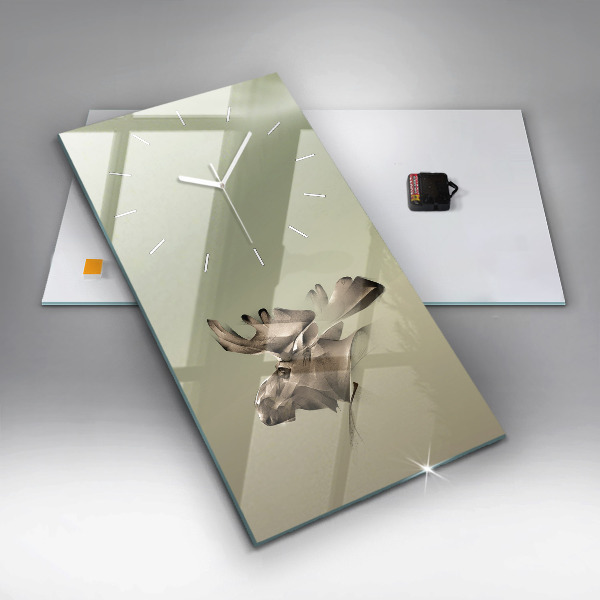 Ceas vertical de perete din sticlă Elan grafic