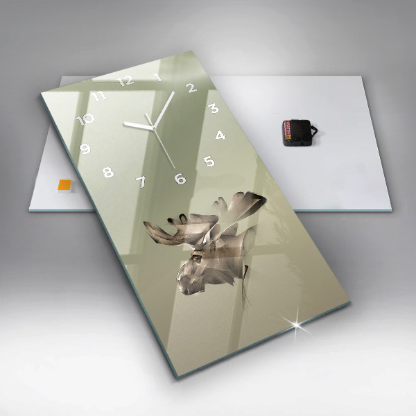 Ceas vertical de perete din sticlă Elan grafic