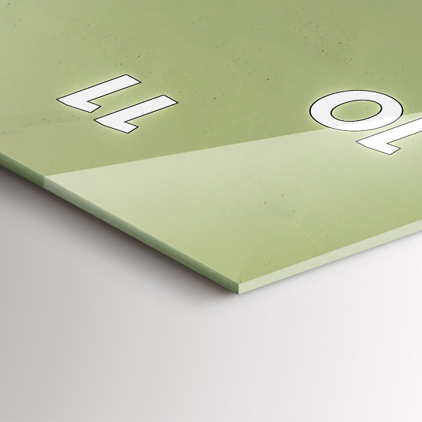 Ceas vertical de perete din sticlă Elan grafic