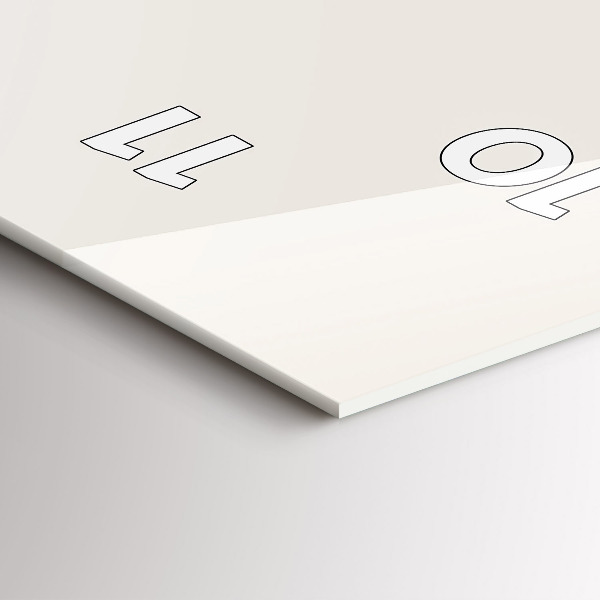 Ceas vertical de perete din sticlă portretul pictat al unui tigru