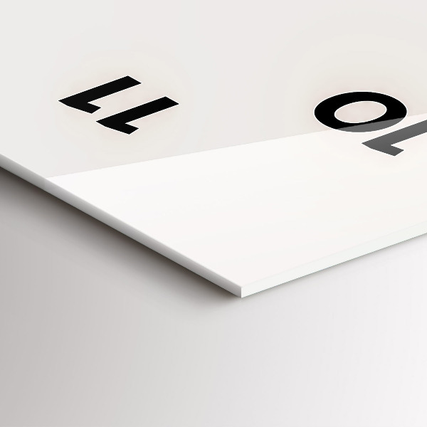 Ceas vertical de perete din sticlă portretul pictat al unui tigru