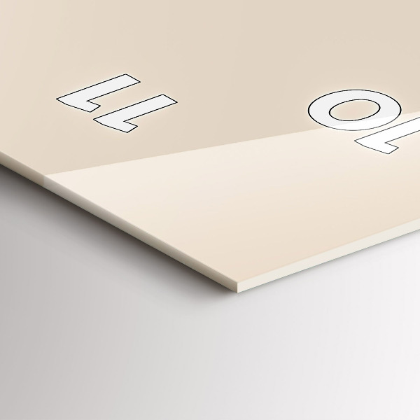 Ceas vertical de perete din sticlă Cap de lup