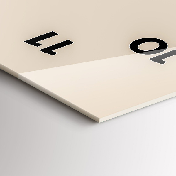 Ceas vertical de perete din sticlă Cap de lup