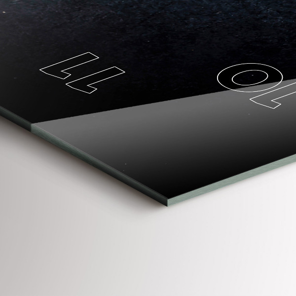 Ceas vertical de perete din sticlă Legume