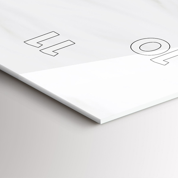 Ceas vertical de perete din sticlă Pisicuta adormita