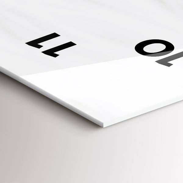 Ceas vertical de perete din sticlă Pisicuta adormita