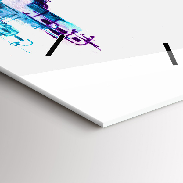 Ceas vertical de perete din sticlă Lacul Cello Park