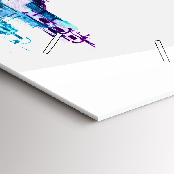 Ceas vertical de perete din sticlă Lacul Cello Park