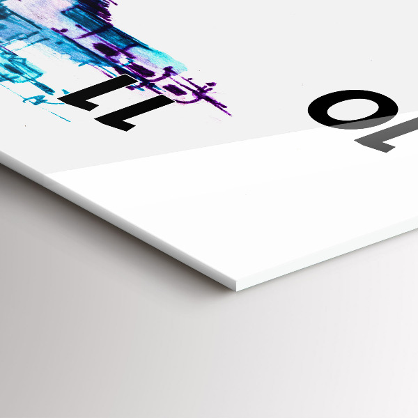 Ceas vertical de perete din sticlă Lacul Cello Park