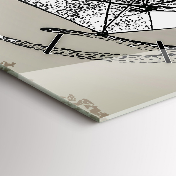 Ceas vertical de perete din sticlă Cap de cerb