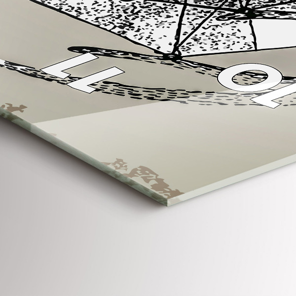 Ceas vertical de perete din sticlă Cap de cerb