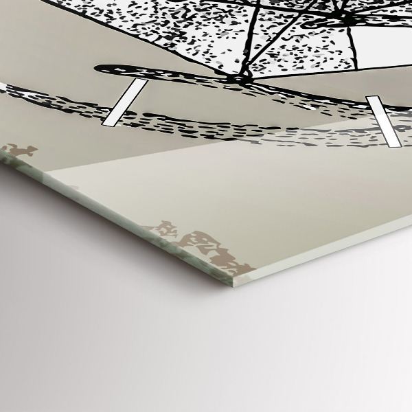 Ceas vertical de perete din sticlă Cap de cerb