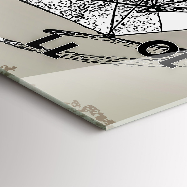 Ceas vertical de perete din sticlă Cap de cerb