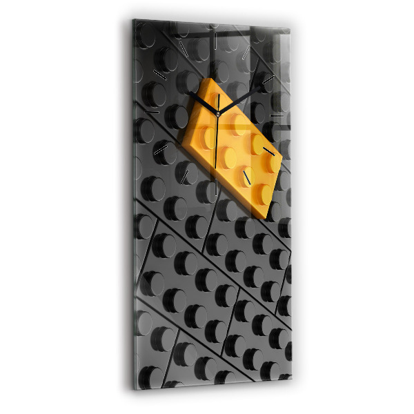 Ceas vertical de perete din sticlă Blocuri de jucărie