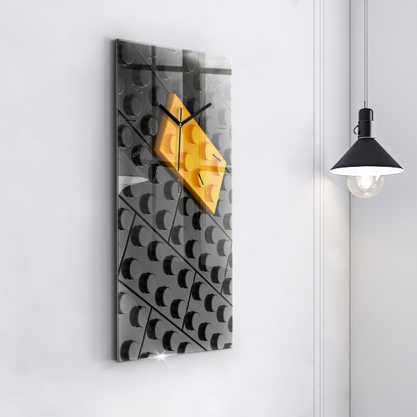 Ceas vertical de perete din sticlă Blocuri de jucărie