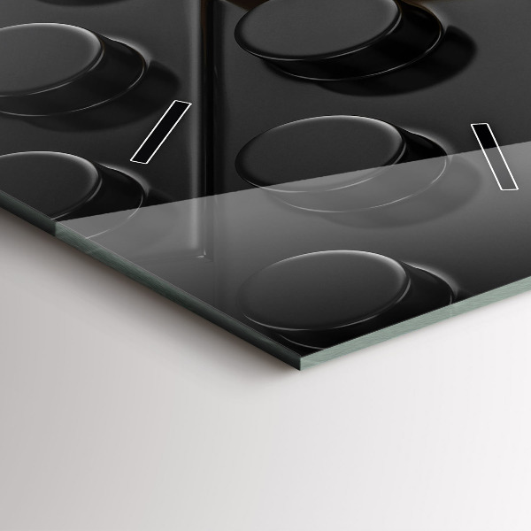 Ceas vertical de perete din sticlă Blocuri de jucărie