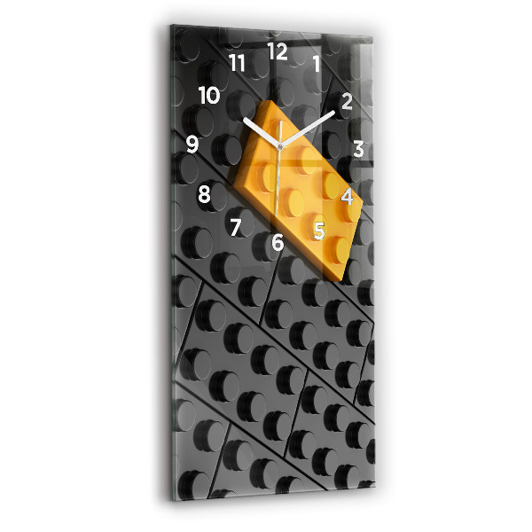 Ceas vertical de perete din sticlă Blocuri de jucărie