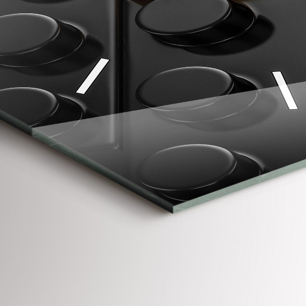 Ceas vertical de perete din sticlă Blocuri de jucărie