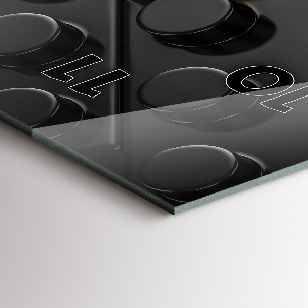 Ceas vertical de perete din sticlă Blocuri de jucărie