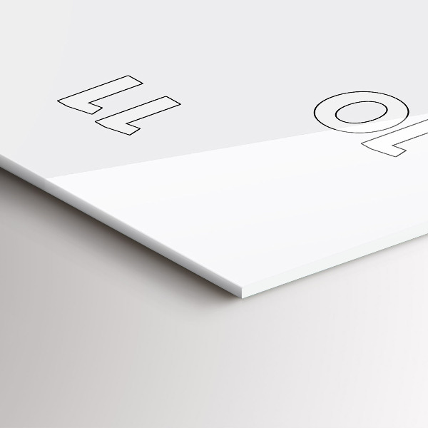 Ceas vertical de perete din sticlă Siluetă pantera