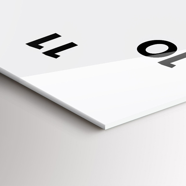 Ceas vertical de perete din sticlă Siluetă pantera