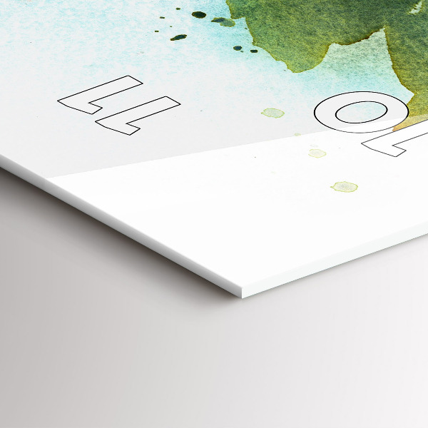 Ceas vertical de perete din sticlă Vizualizarea naturii