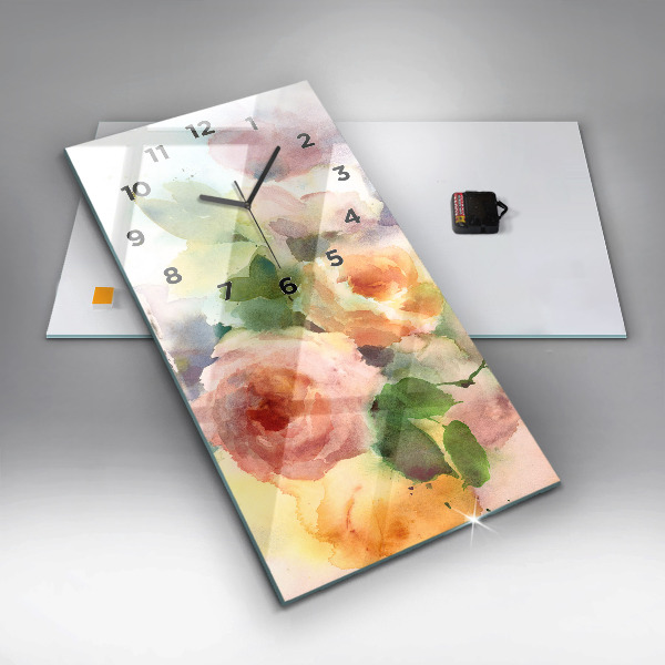 Ceas vertical de perete din sticlă Vizualizarea naturii