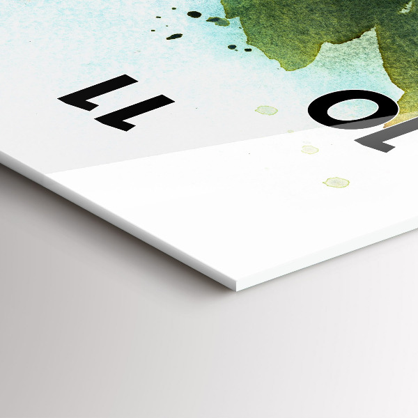 Ceas vertical de perete din sticlă Vizualizarea naturii