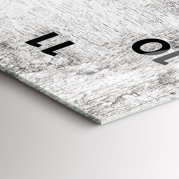 Ceas vertical de perete din sticlă Plante decorative