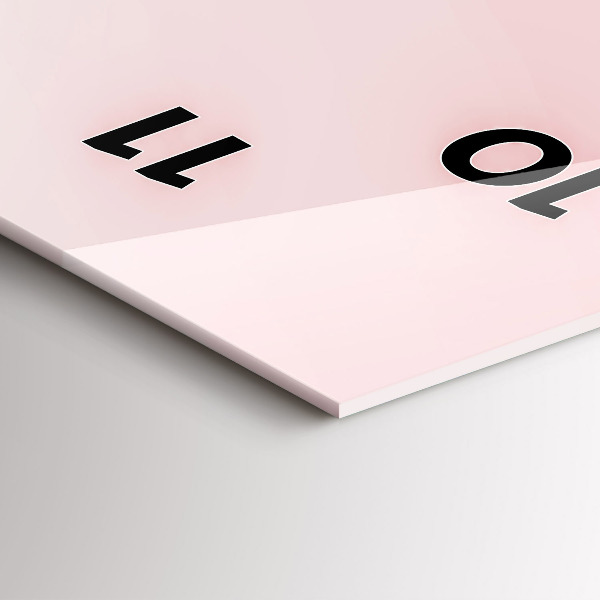 Ceas vertical de perete din sticlă Inscripție Iubește-te pe tine însuți