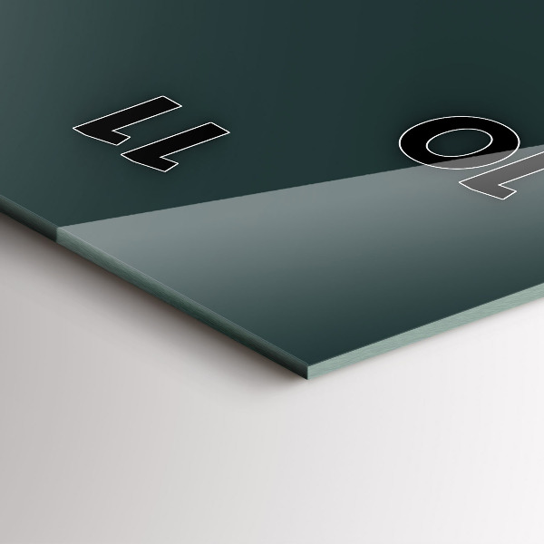 Ceas vertical de perete din sticlă Line-art al orașului Brno