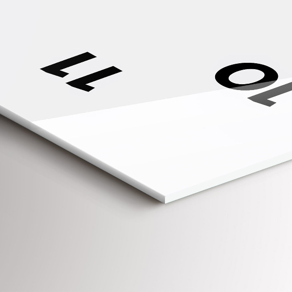 Ceas vertical de perete din sticlă Inscripția Fii tu însuți