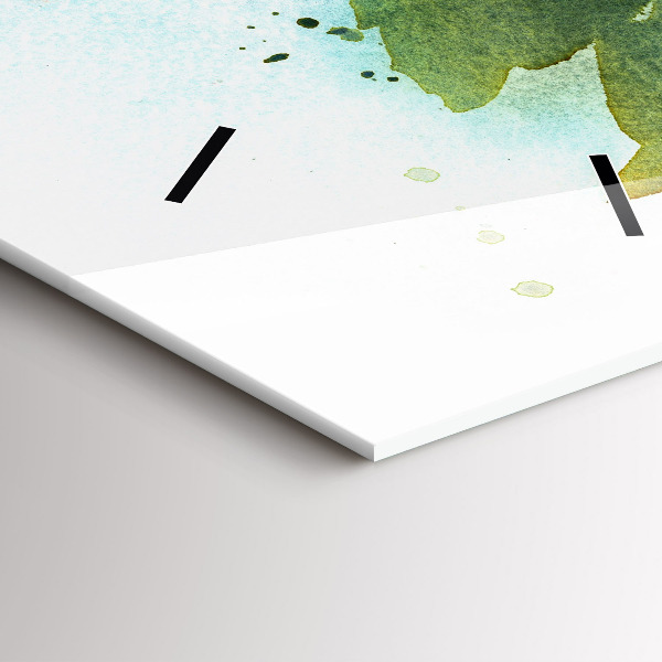 Ceas vertical de perete din sticlă Trandafiri într-o vază de acuarelă