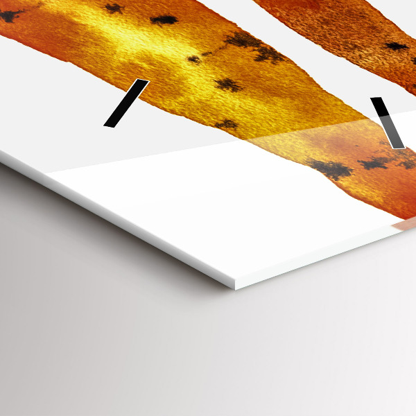 Ceas vertical de perete din sticlă Ilustrație de morcovi